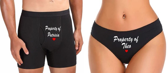 Personalized Couples Underwear, Set of Thongs and Boxer Briefs, Valentines  Day Gifts, Gifts for Her, Gifts for Him, Underwear for Couples -  Canada