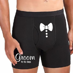 Custom Boxer Briefs for Groom, Groom Gifts, Groom, Gifts for him, Engagement gift