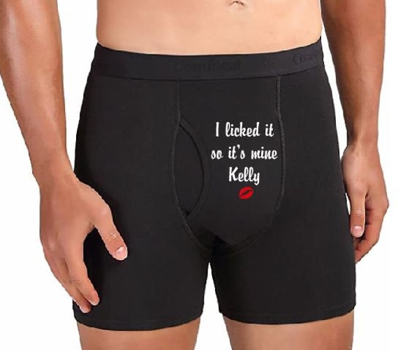 I Licked It Black Boxer Briefs, Valentine's Day Gifts Gifts for Him  Personalized Boxer Briefs Anniversary Gifts -  Canada