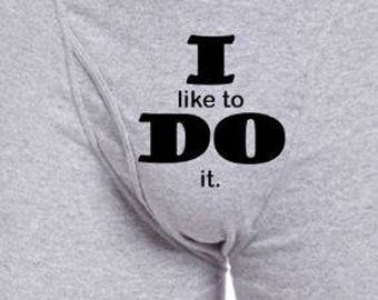 I like to do it Boxer Briefs, Gray Boxer Briefs, Gifts for him