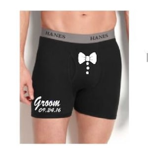 Personalized Groom Boxer Briefs: Groom Party Gift,  Birthday,  Anniversary gifts - Funny Underwear.