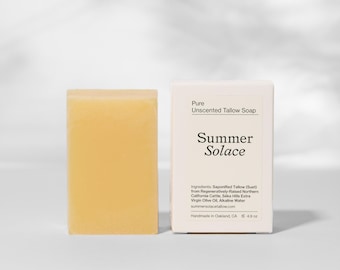 Pure Unscented – Tallow Bar Soap for Sensitive Skin