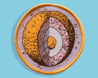 Scotch Egg Planet Iron-on Embroidered Woven Patch