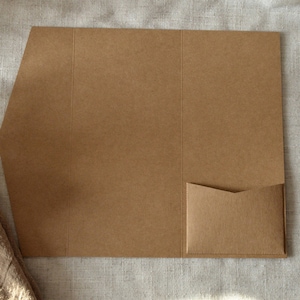 Lot de pocket-fold kraft rectangles pour faire-part