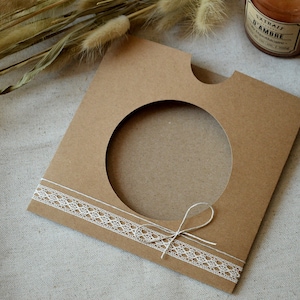 Lot de pochettes kraft carrés pour faire-part