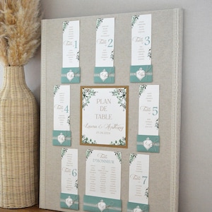 Plan de table mariage champêtre et nature