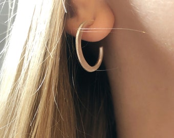 Silver Hoop Earrings UK, Simple Silver Hoops, Dangly Silver Earrings, Silver Drop Earrings, Sterling Silver Earrings UK