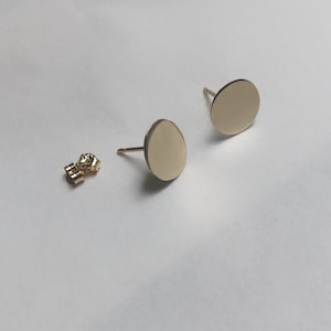 Solid Gold Stud Earrings Small Gold Stud Earrings Gold Stud - Etsy