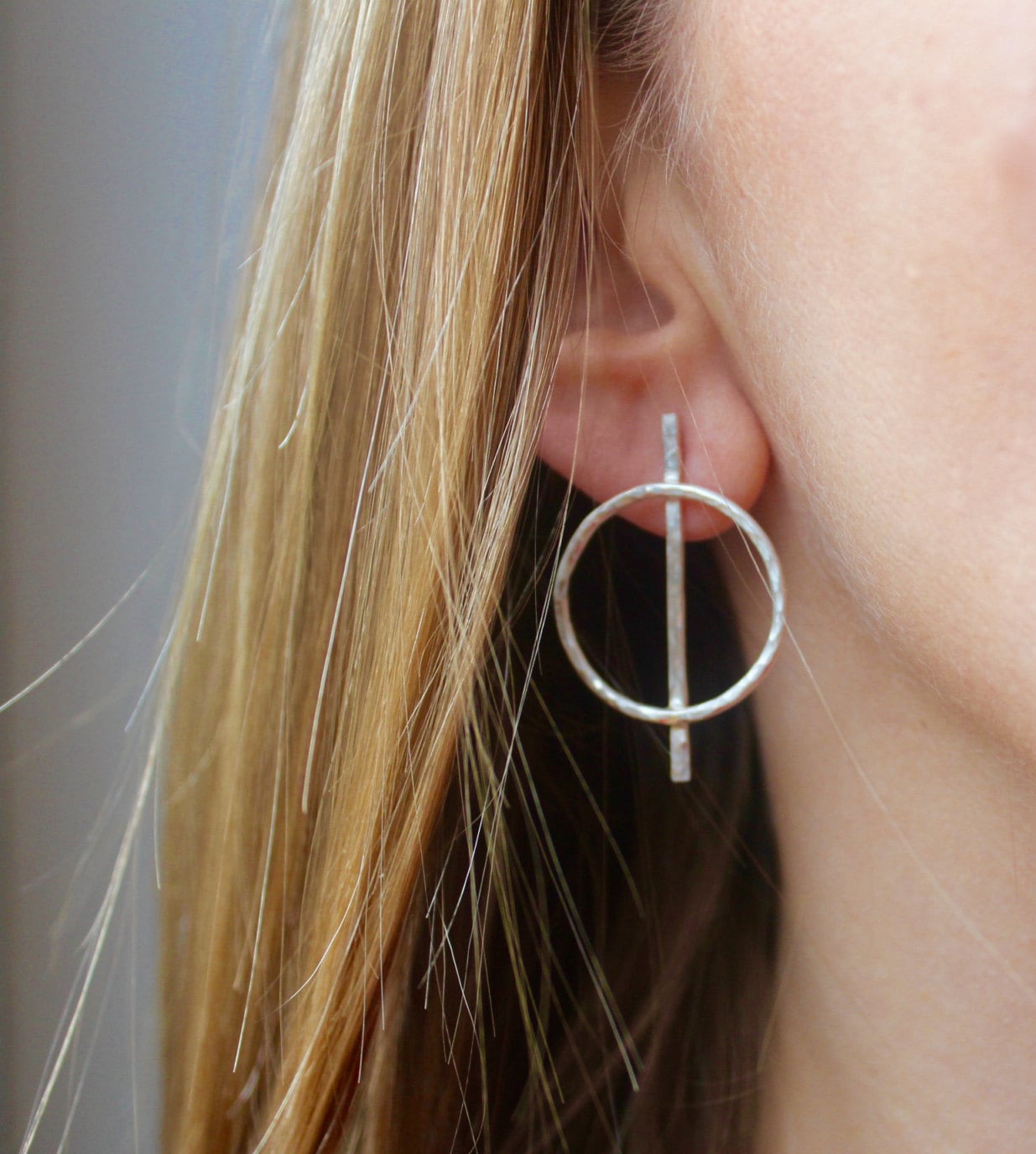 Sterling Silver Hoop Earrings, Hoops, Statement Unusual Jewelry