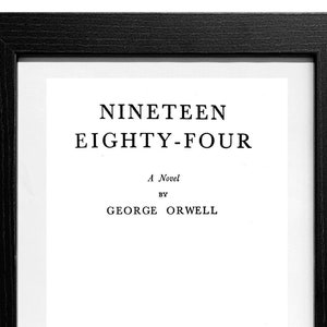 1984, Orwell, Future, Dystopia, Print, INSTANT DIGITAL, Futuro, DOWNLOAD, A3, Wall art, printable, Pdf, Jpeg, jpg, Vintage, Oldie, Books,