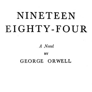 1984, George Orwell, Future, Dystopia, Print, INSTANT DIGITAL, DOWNLOAD, A5, Wall art, printable, Pdf, Jpeg, jpg, Vintage, Oldie, Books,