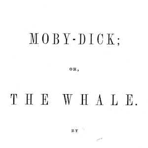 Moby Dick, Herman Melville, A5, Primera edición, DESCARGA DIGITAL INSTANTE, Libro, Impresión de arte, Arte de pared, imprimible, pdf, Vintage, Oldie, Ballena