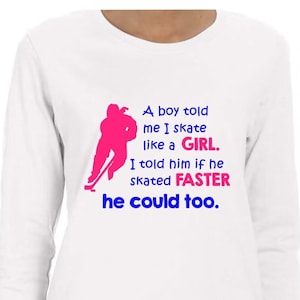 Skating Hockey Girl SVG