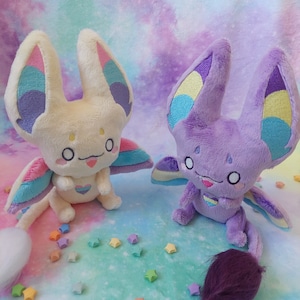 Knuffel pastel regenboog vleermuis