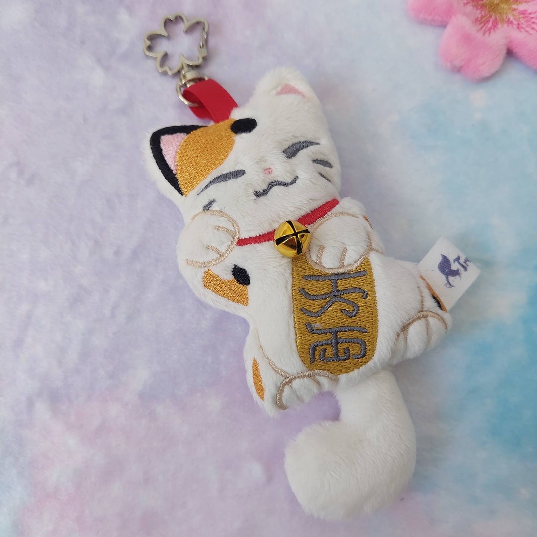 ◆VVV◆ Lucky Cat l Keyring 25SSKR035F 1Pcs Lucky Cat Keychain Keyring Japanese Maneki Neko
