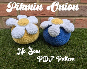 Patrón de crochet de cebolla Pikmin, patrón de crochet para amigurumi, patrón de crochet en PDF