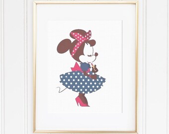 Minnie Mouse Cross Stitch Pattern