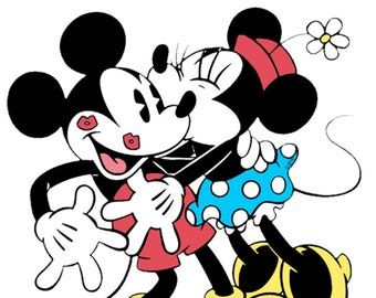 Mickey and Minnie Mouse Counted Cross Stitch Pattern