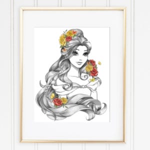 Princess Belle Counted Cross Stitch Pattern