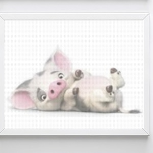 Pua Pig Cross Stitch Pattern