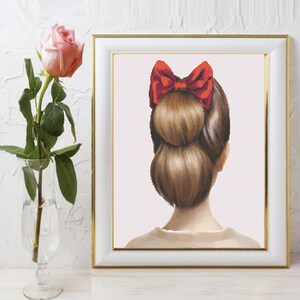 Princess Cross Stitch Pattern, Fashion Girl Counted Cross Stitch Pattern, Sketch Art, Girls Bedroom Decor, Nursery Decor, Kids Room Decor