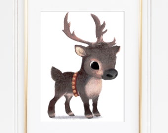 Holiday Reindeer Counted Cross Stitch Pattern