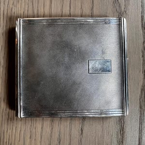 Vintage Art Deco Alpacca Silver Cigarette Case – Elegant Mid-Century Design