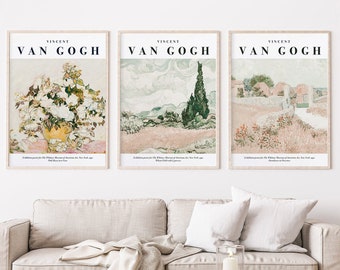 Printable Vincent Van Gogh Art: Set of 3 Abstract Nature Prints for Instant Download