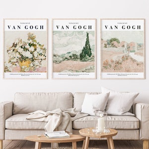 Printable Vincent Van Gogh Art: Set of 3 Abstract Nature Prints for Instant Download