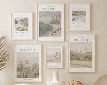 Monet Art Print Set of 6, Gallery Wall Art (Digital Download)