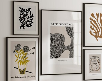 Abstract Gallery Wall Art Set: Neutral Minimalist Prints (Digital Download)