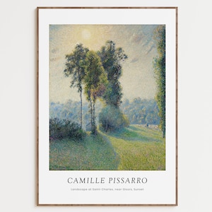 Camille Pissarro Art Print , Art Poster, Abstract Poster, Colorful Print, Pissarro Art Exhibition Poster, Mid Century, Gallery Wall Art