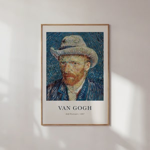 Vincent Van Gogh Art Print , Van Gogh Print, Self Portrait, Vincent Van Gogh Poster, Printable Wall Art, Digital Download, Modern Home Decor