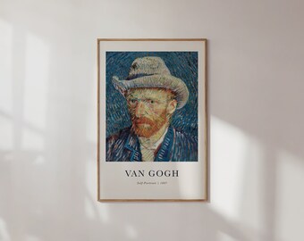 Vincent Van Gogh Art Print , Van Gogh Print, Self Portrait, Vincent Van Gogh Poster, Printable Wall Art, Digital Download, Modern Home Decor