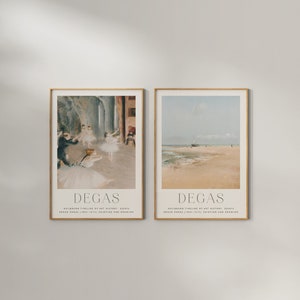 Edgar Degas Art Set of 2, Degas Print, Monet Poster, Nature Art, Berggruen Cie, Degas Art Exhibition Poster, Degas Gallery Wall Art, Poster