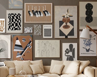 Modern Gallery Wall Art Set: Abstract, Matisse, Picasso (Digital Download)