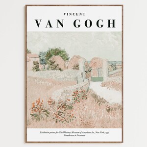 Vincent Van Gogh Kunstdruck, Berggruen Cie, Van Gogh, Bunter Druck, Van Gogh Kunstausstellungsplakat, Mid Century, Galerie Wandkunst Van Gogh