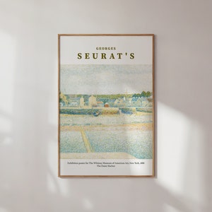Georges Seurat Art Print, kunstposter, abstracte poster, kleurrijke print, Seurat Art Exhibition poster, halverwege de eeuw, Gallery Wall Art Munch
