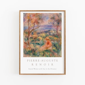 Renoir Art Print, Pôster de Arte, Pôster Abstrato, Impressão Colorida, Pôster de Exposição de Arte Mondrian, Meados do Século, Galeria Wall Art Print Renoir