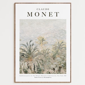 Claude Monet Art Print, Monet Poster, Colorful Print, Claude Monet Art Exhibition Poster, Mid Century, Living Room Print, Neutral Wall Art