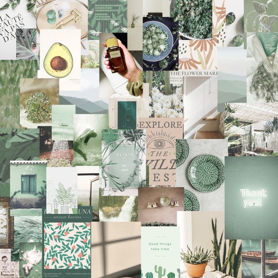 Earthy Boho Photo Wall Collage Kit Aesthetic Collage Kit | Etsy