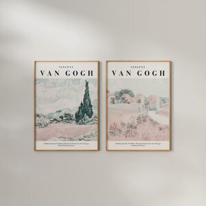 Vincent Van Gogh Art Print Set of 2, Classic Exhibition Poster, Printable Art, Digital Download, Van Gogh Poster, Van Gogh Painting