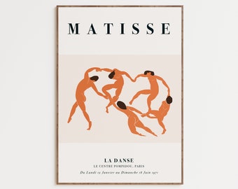 Utställningstryck av Henri Matisse "La Danse", färgglad gallerikonst (digital nedladdning)
