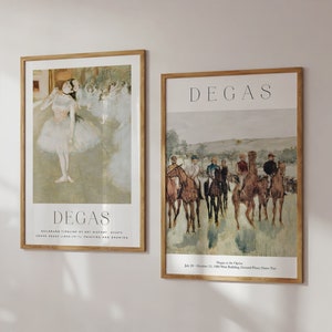 Edgar Degas Art Set of 2, Degas Print, Vintage Poster, Vintage Moody Wall Art, Art Exhibition Poster, Wall Art Poster, Vintage Paintings