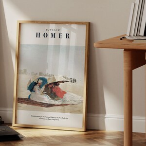 Winslow Homer Art Print , Colorful Print, Winslow Homer Art Exhibition Poster, Mid Century, Gallery Wall Art, Home Decor Vintage Poster