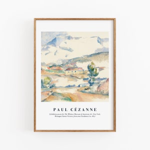 Paul Cezanne Art Print , Colorful Print, Paul Cezanne Art Exhibition Poster, Mid Century, Gallery Wall Art, Home Decor Vintage Poster