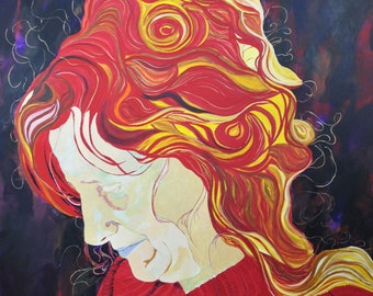 Me Chameleon original painting by the Butterfly Cry Artist