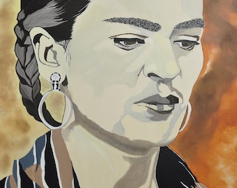 A Moment in Time a Portrait of my Mexican Heroine Original Painting by John McDonald the Butterfly Cry Artist