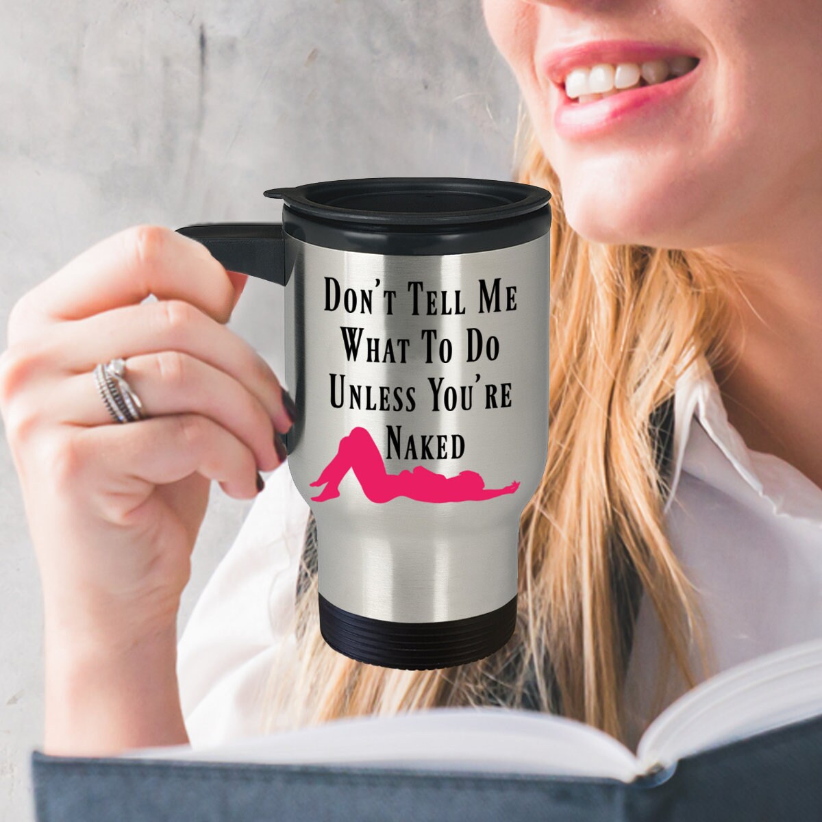 Naked Travel Mug Sexy Gift for Him and Her Hilarious Coffee