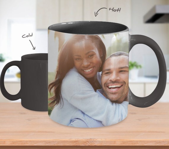 Taza mágica personalizada taza de fotos color cambio tazas de calor  personalizado tazas de café personalizado tazas de día de San Valentín  regalo